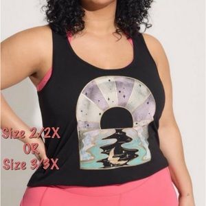 🆕 Black Gold Sleeveless Active Tank Top 2 2X 18 20 3 3X 22 24 NWT Torrid New!